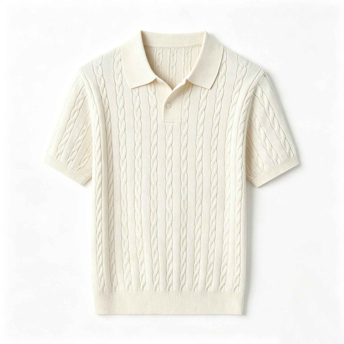 MayneAttraction | Cable-Knit Polo Shirt