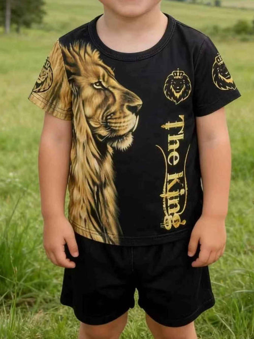 MayneAttraction Little King Graphic Tee & Shorts Set