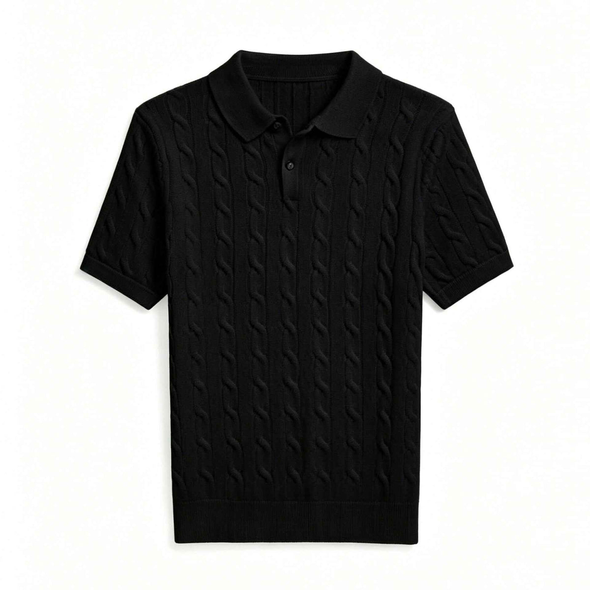 MayneAttraction | Cable-Knit Polo Shirt