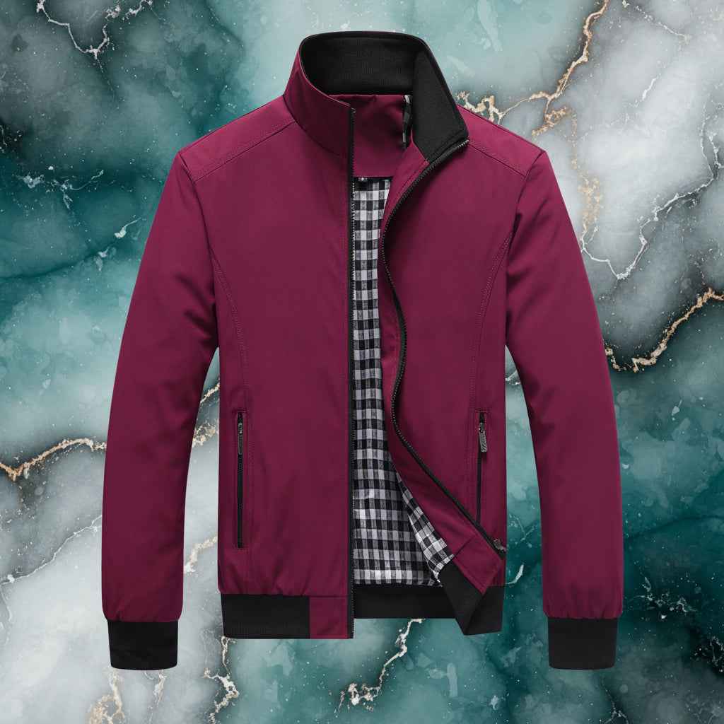 Elevate Your Look with the MayneAttraction Stand-Collar Zip Jacket for Men