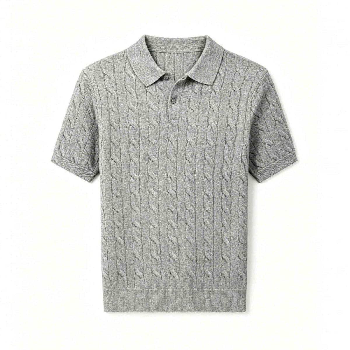 MayneAttraction | Cable-Knit Polo Shirt