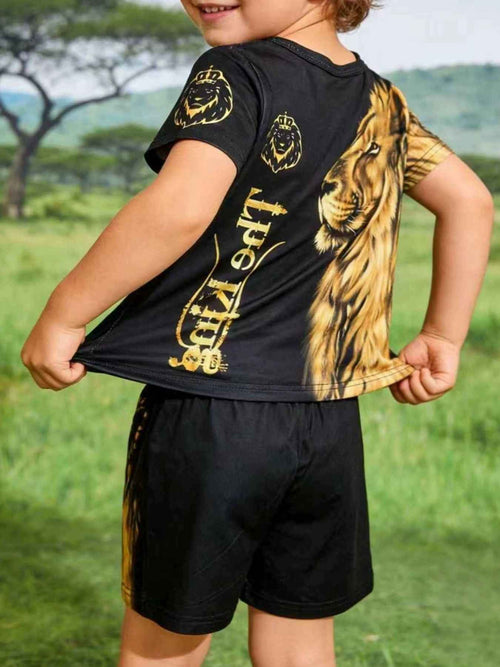 MayneAttraction Little King Graphic Tee & Shorts Set