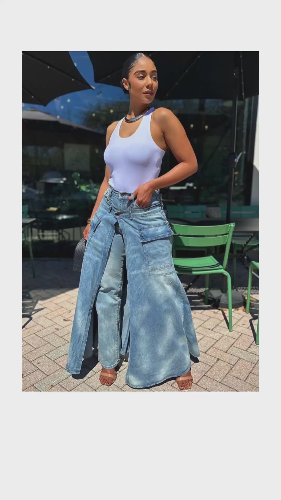 MayneAttraction High-Waist Slit Denim Skirt | Trendy Streetwear Bottom