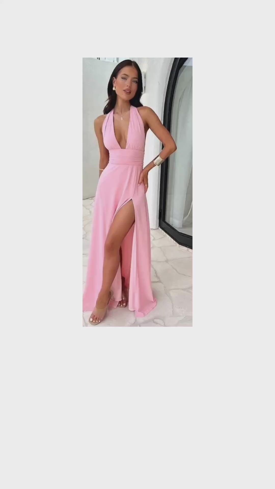MayneAttraction The Siren Halter Slit Maxi Dress