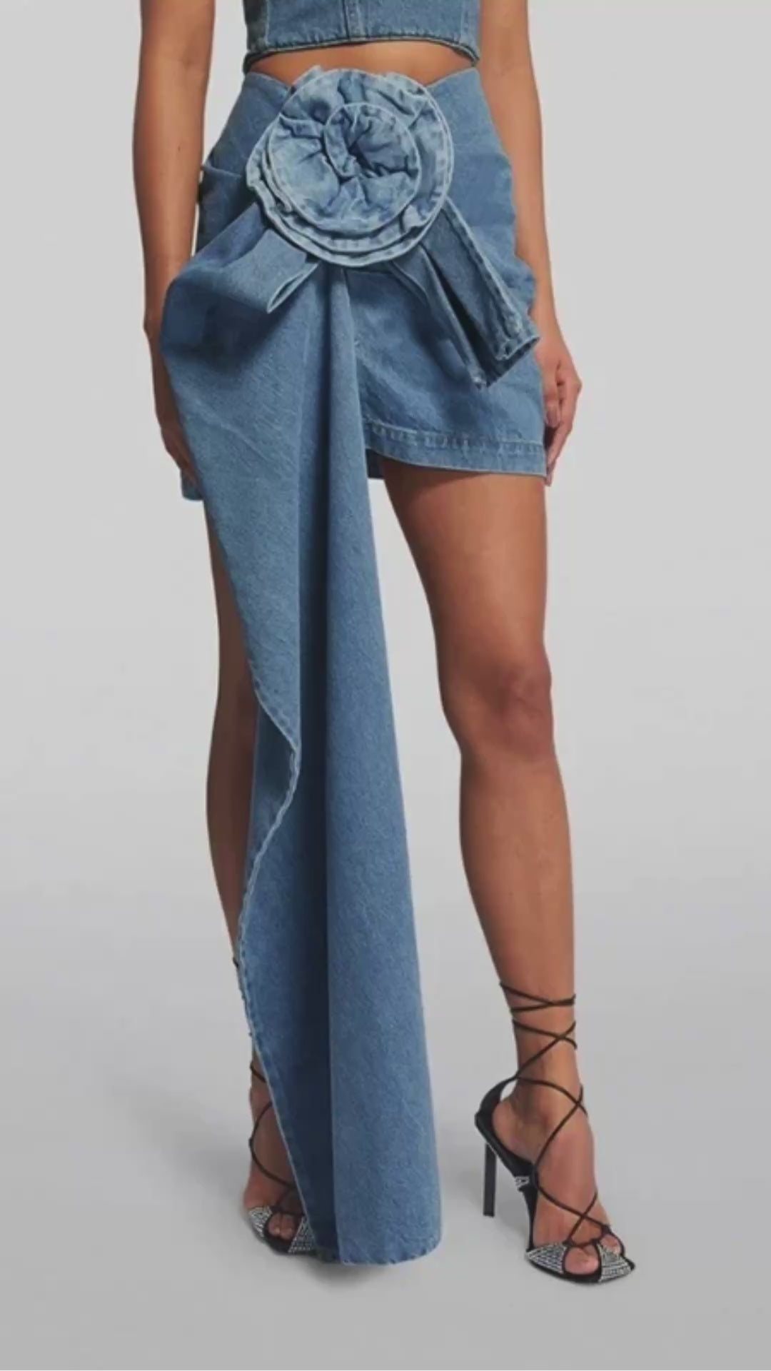 Transform Your Wardrobe with the Stylish MayneAttraction Denim Flower Skirt